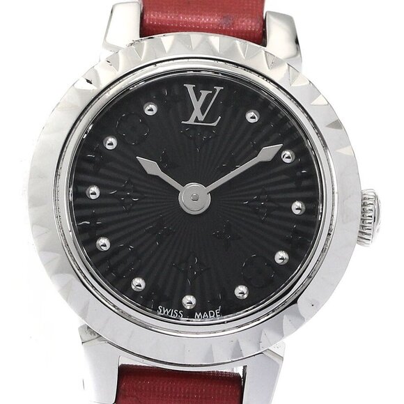 LOUIS VUITTON Tambour bijou Q1M05 black Dial Quartz Ladies Watch - Picture 4 of 12